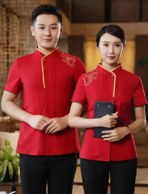工作服，酒店工作服，紅色酒店工作服，工作服制服