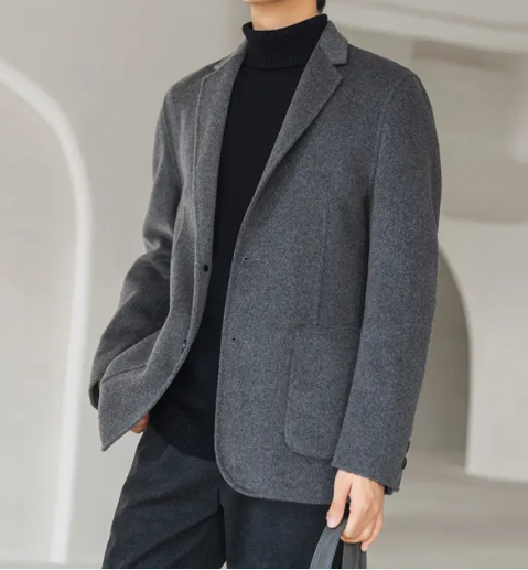 全毛面料男士西服上衣，西服定制